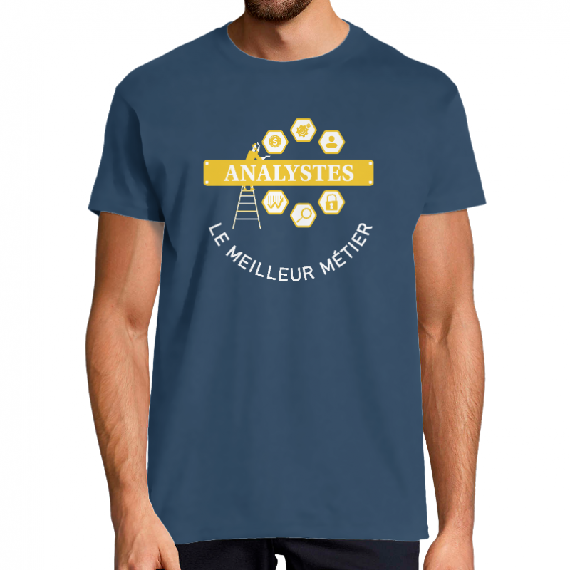 Face T-SHIRT ANALYSTES LE MEILLEUR MÉTIER POUR HOMME