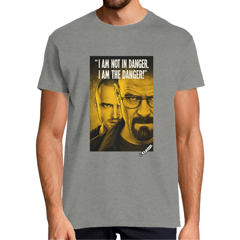 T-SHIRT HOMME KLASSS SERIE TV "BREAKING BAD COLLECTION", col rond 190 gr