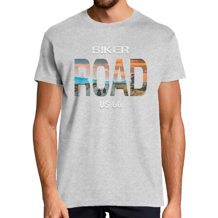BIKE ROAD US 66 - T-SHIRT HOMME