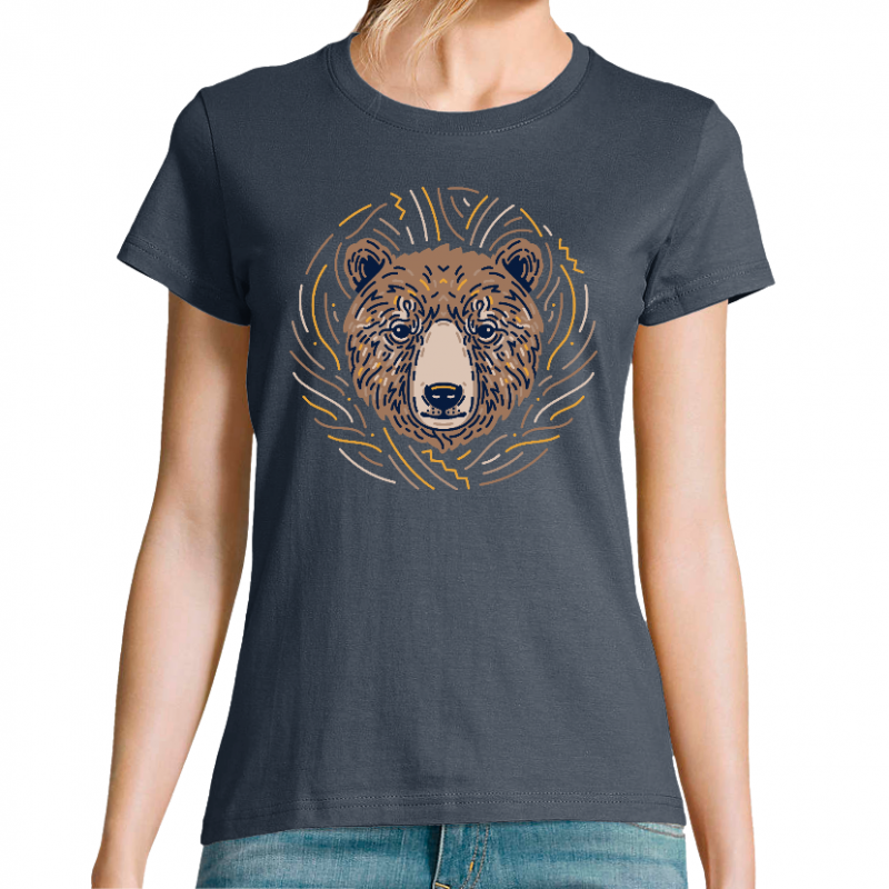 T-SHIRT FEMME - NATIVE AMERICAN BEAR