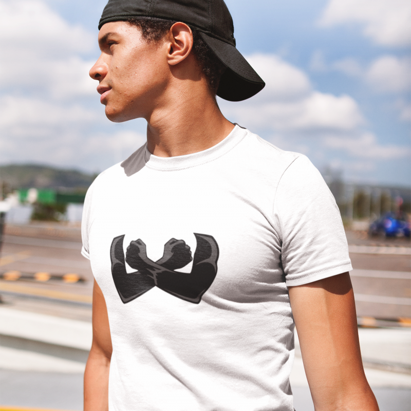 T-SHIRT BLACK PANTHER HANDS HOMME