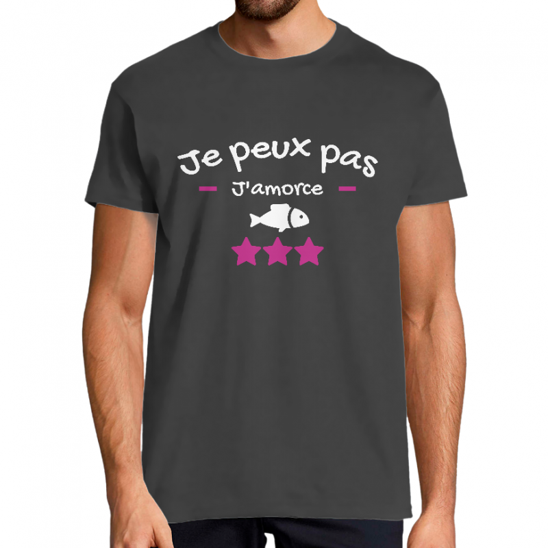 T shirt carpiste "je ne peux pas j'amorce"