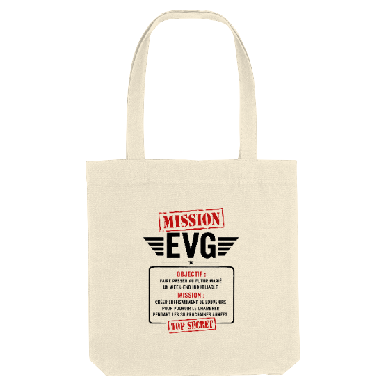 Tote bag EVG – Mission EVG – Sac en coton Enterrement de Vie de Garçon