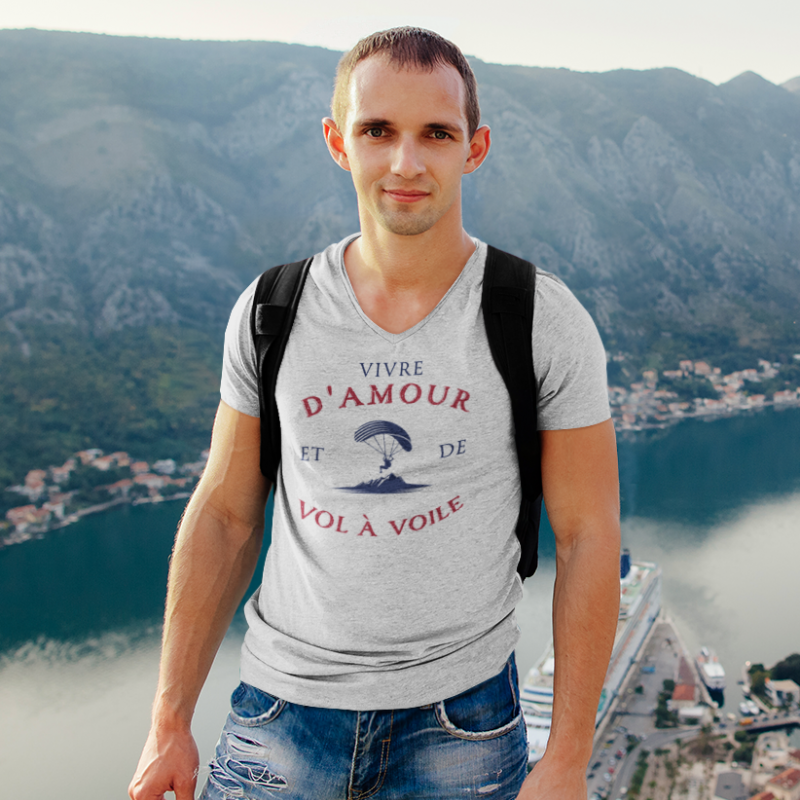 T-SHIRT VIVRE D'AMOUR ET DE VOL À VOILE POUR HOMME