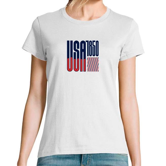 T-SHIRT USA 1850 FEMME 
