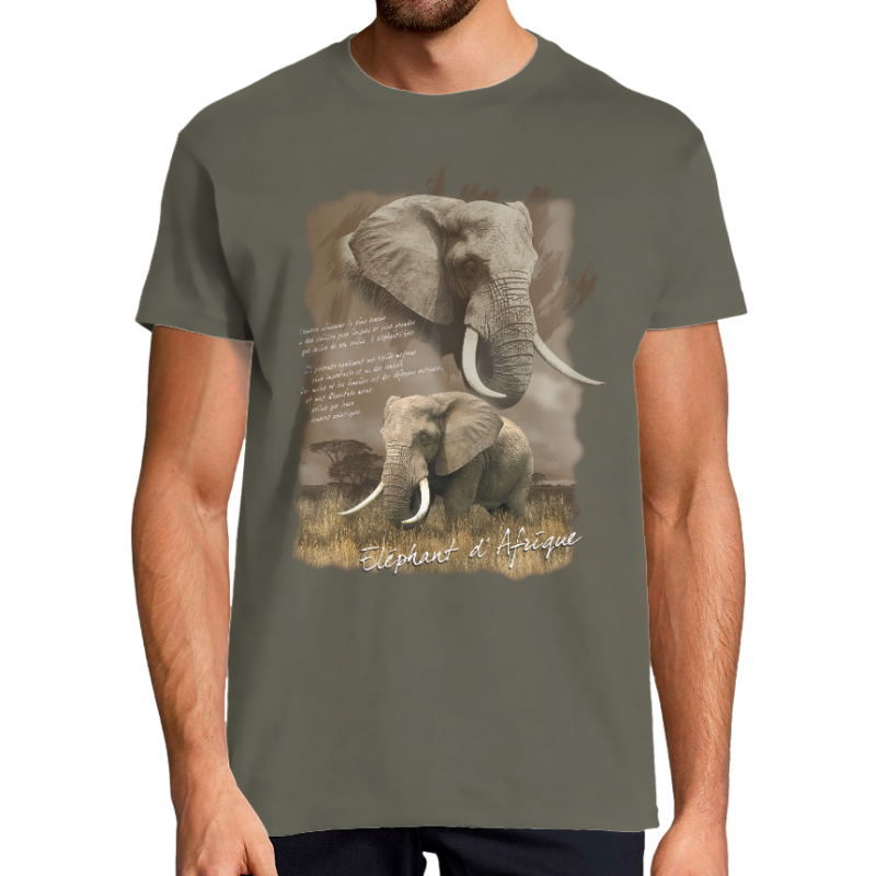 T-SHIRT ÉLEPHANT D'AFRIQUE