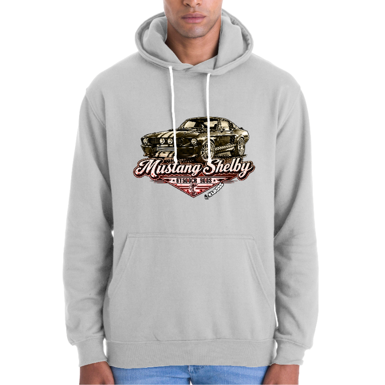 SWEAT HOMME KLASSS "MUSTANG SHELBY VINTAGE" automobile - production certifiée WRAP