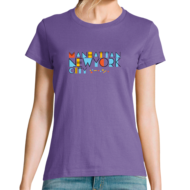 T-SHIRT MANHATTAN NEW YORK FEMME