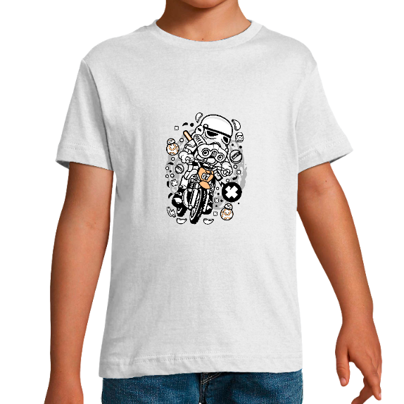 T-SHIRT TROOPER ROULE EN MOTOCROSS GARÇON