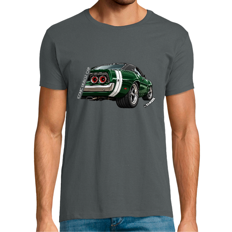T-shirt Homme REGENT FIT KLASSS "ICONIC MUSCLE CAR CC" col rond 150 gr