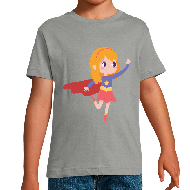 T-SHIRT SUPER-HÉROS SUPER BLOND GARÇON