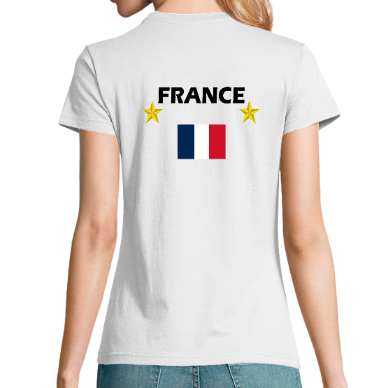 T-shirt Femme France - Drapeau Tricolore