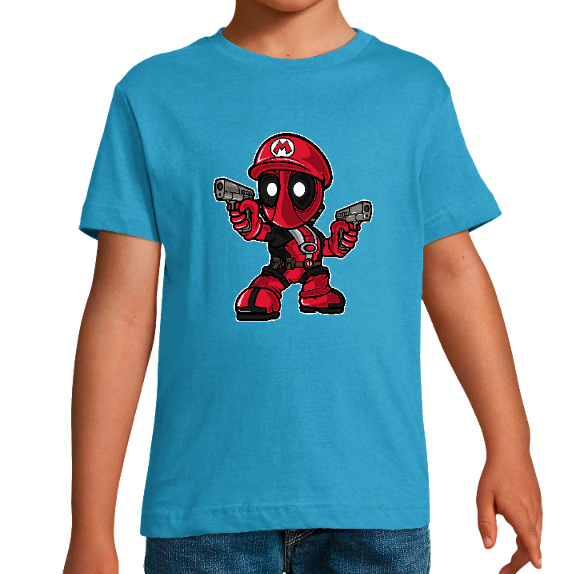 T-SHIRT MARIO DEADPOOL GARÇON