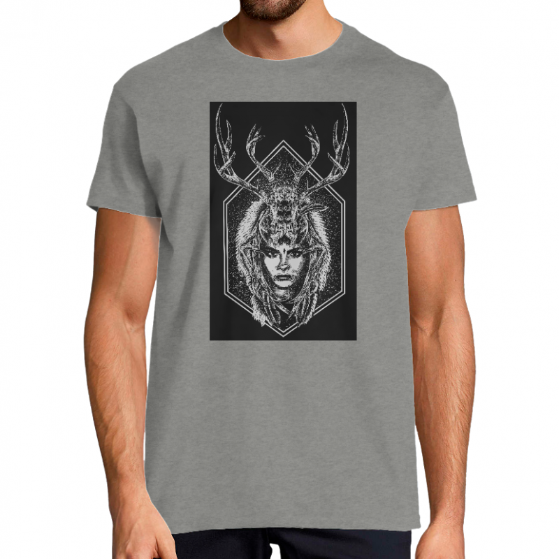 Face T-SHIRT GRIS HOMME - TRIBE EMPIRE