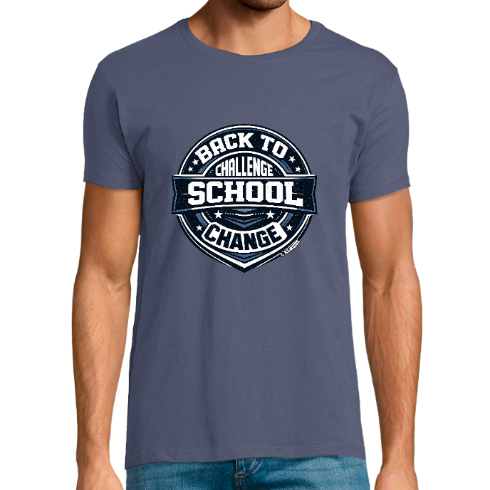 T-shirt Homme REGENT FIT KLASSS "BACK TO SCHOOL" col rond 