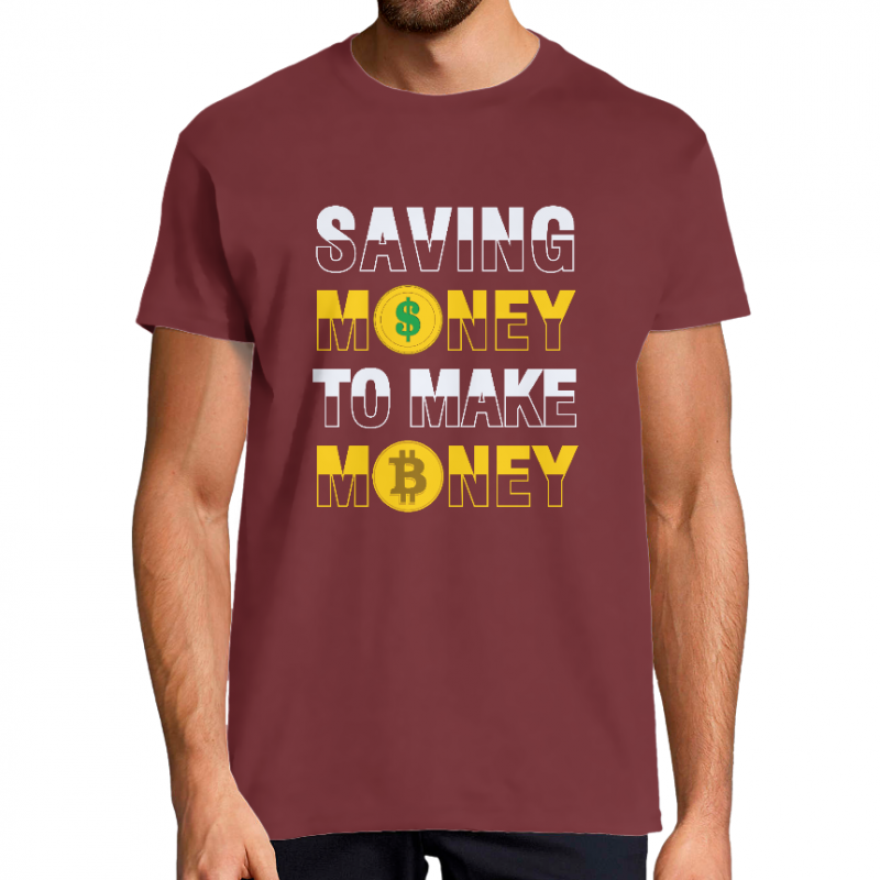 T-SHIRT BITCOIN SAVING MONEY HOMME