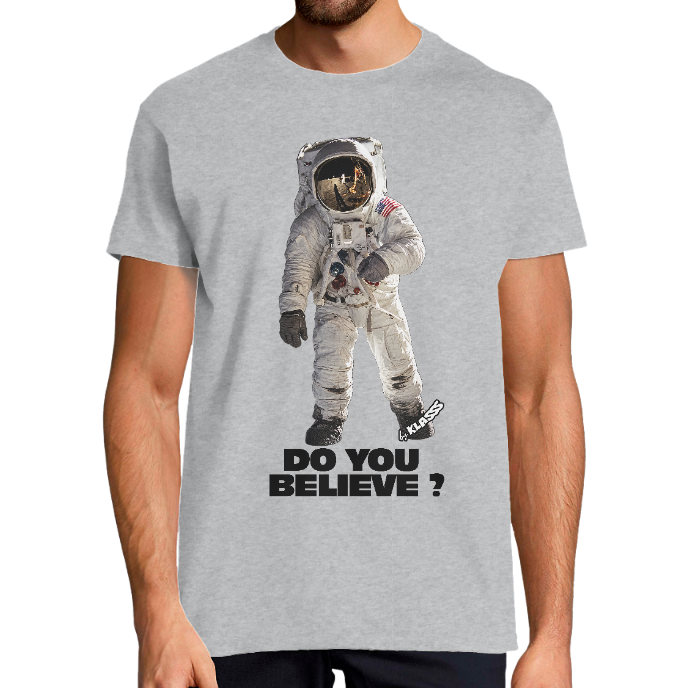 T-SHIRT HOMME KLASSS "DOU YOU BELIEVE ?" Design cosmos Original
