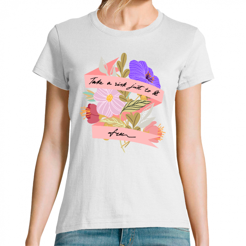 Face TAKE A RISK - T-SHIRT FEMME