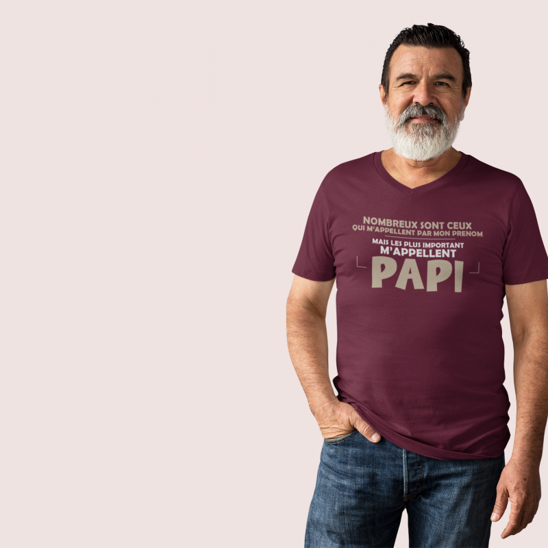 T-SHIRT LES PLUS IMPORTANTS M'APPELLENT PAPI...