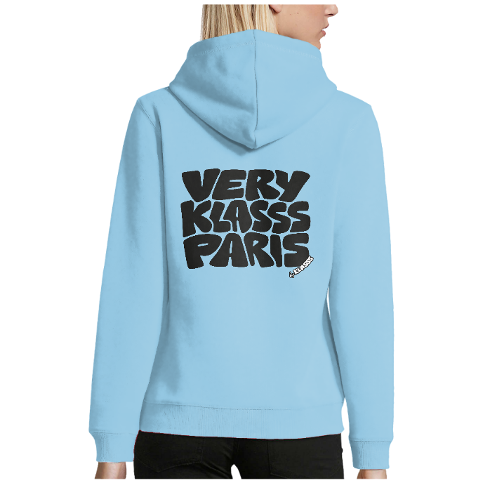 SWEAT A CAPUCHE FEMME KLASSS "VERY KLASSS PARIS Collection", Design original Vintage