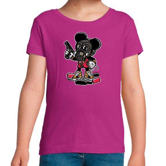 T-SHIRT GANGSTA MICKEY FILLE