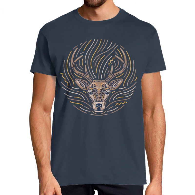 T-SHIRT HOMME - NATIVE AMERICAN DEER