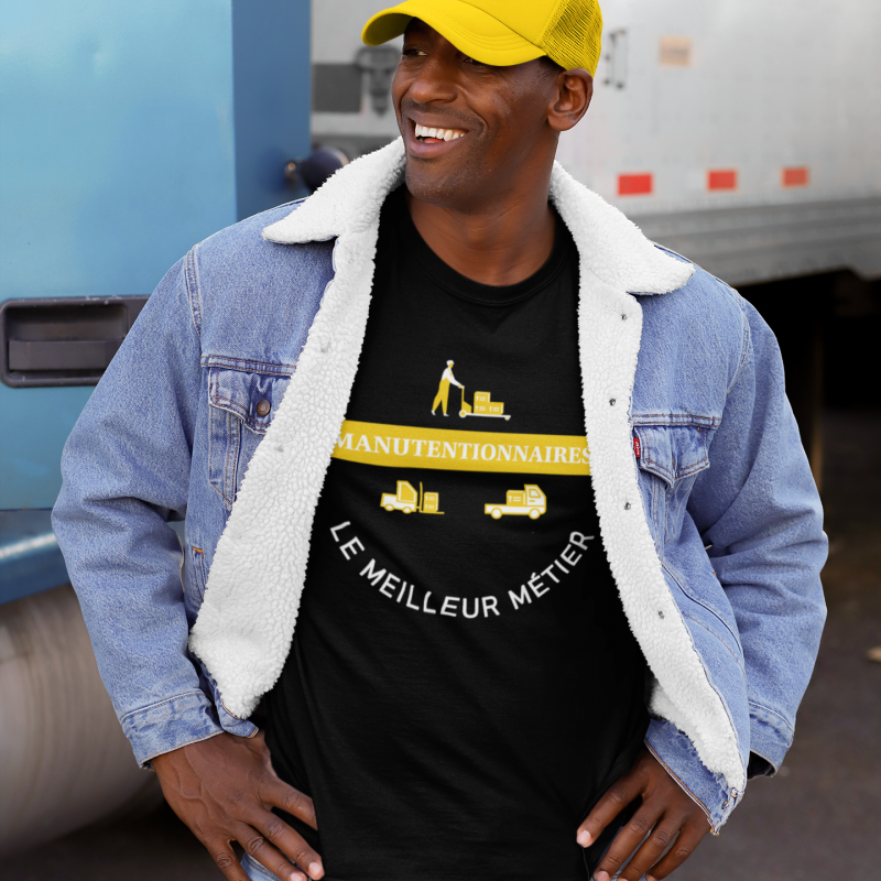 T-SHIRT MANUTENTIONNAIRES LE MEILLEUR MÉTIER POUR HOMME