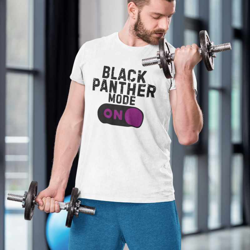 T-SHIRT BLACK PANTHER MODE ON HOMME