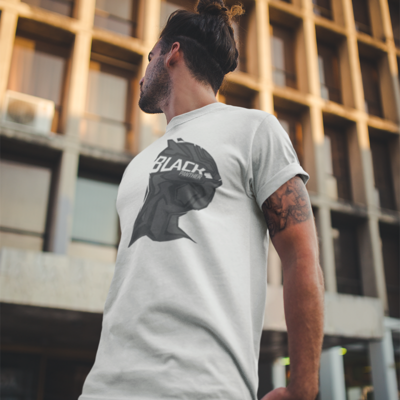 T-SHIRT BLACK PANTHER HOMME