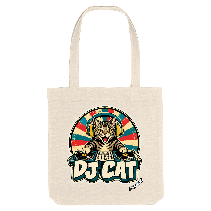 TOTE BAG KLASSS VINTAGE "DJ CAT", Style original
