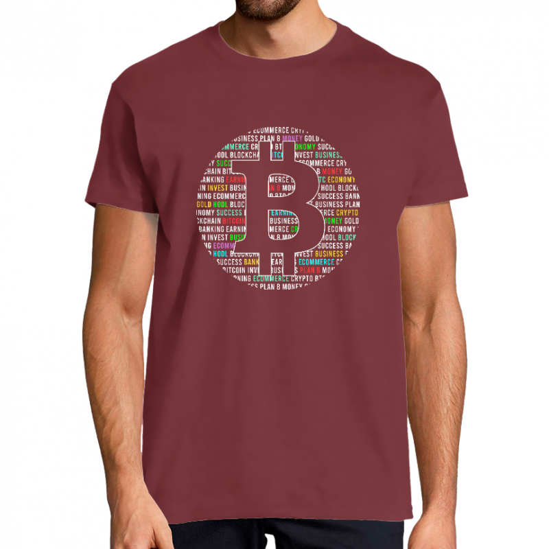 Face T-SHIRT BITCOIN BUSINESS HOMME