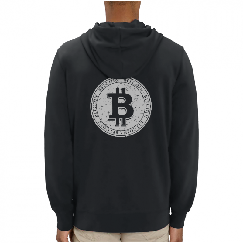 SWEATSHIRT BITCOIN ARGENT UNISEXE