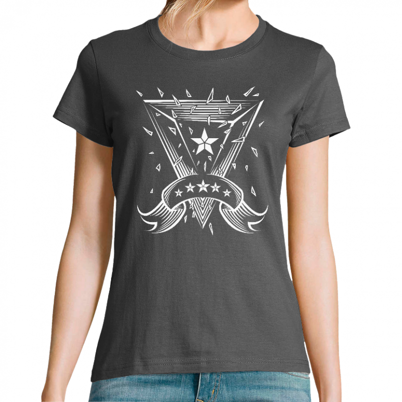 T-SHIRT NOIR FEMME - STARLIGHT