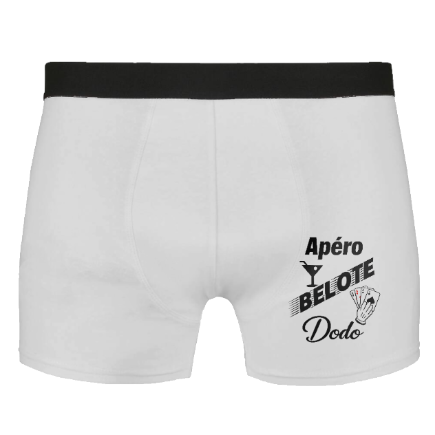 Boxer Homme "Apéro • Belote • Dodo"