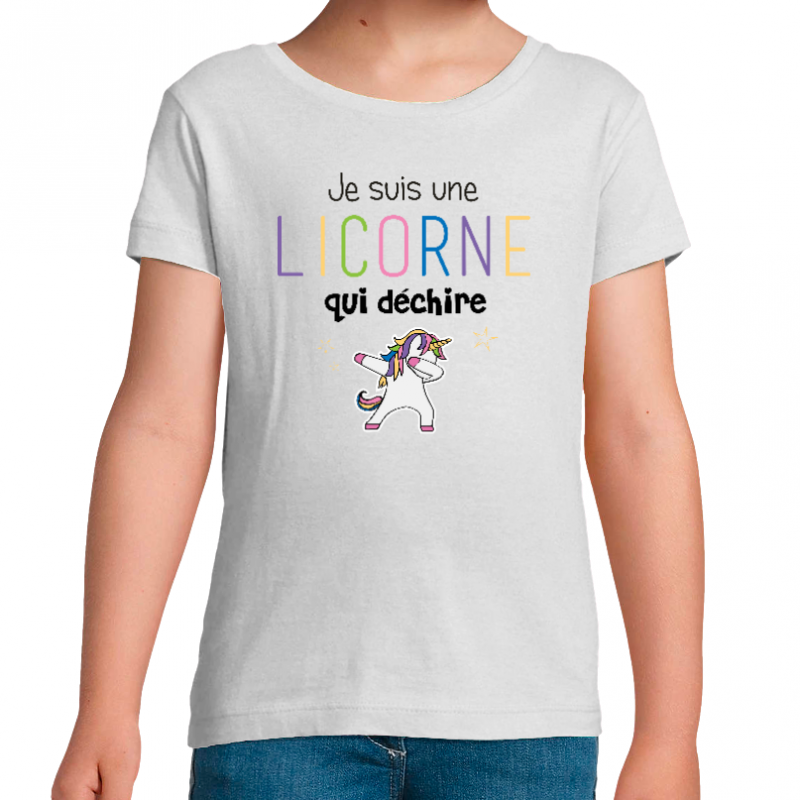 Face JE SUIS UNE LICORNE QUI DECHIRE - ENFANT