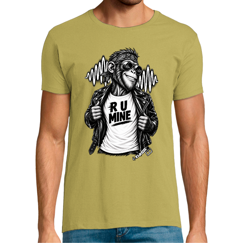 T-shirt Homme REGENT FIT KLASSS RU MINE MONKEYS" Style Rock col rond 