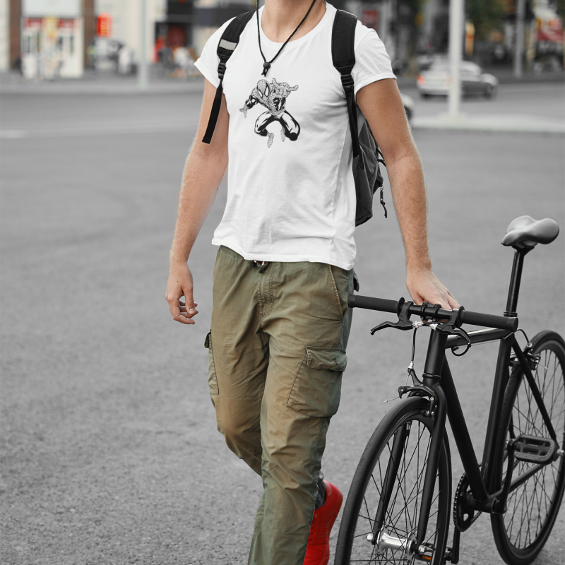 T-SHIRT SPIDER-MAN EN ACTION HOMME