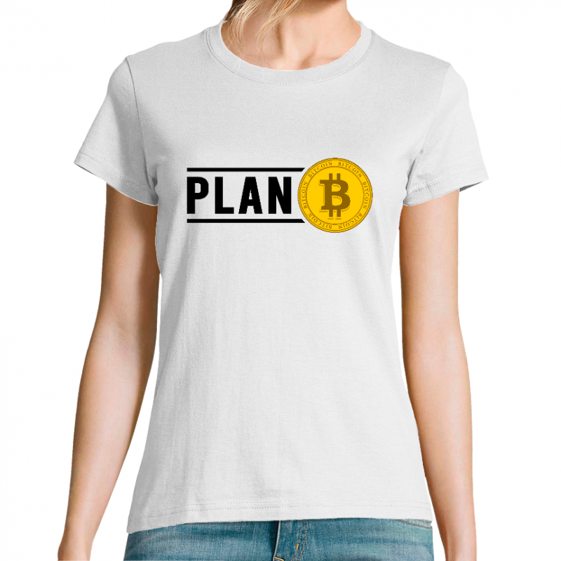 T-SHIRT PLAN BITCOIN FEMME