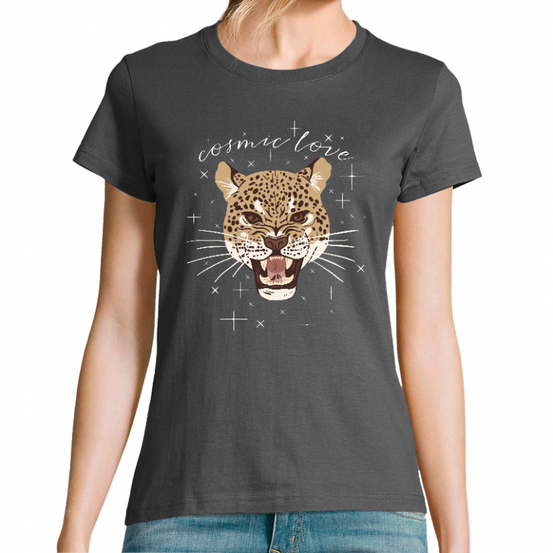 Face COSMIC LOVE TIGER - T-SHIRT FEMME
