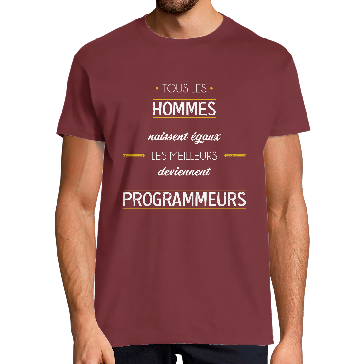 T-SHIRT MÉTIER LES MEILLEURS DEVIENNENT PROGRAMMEURS