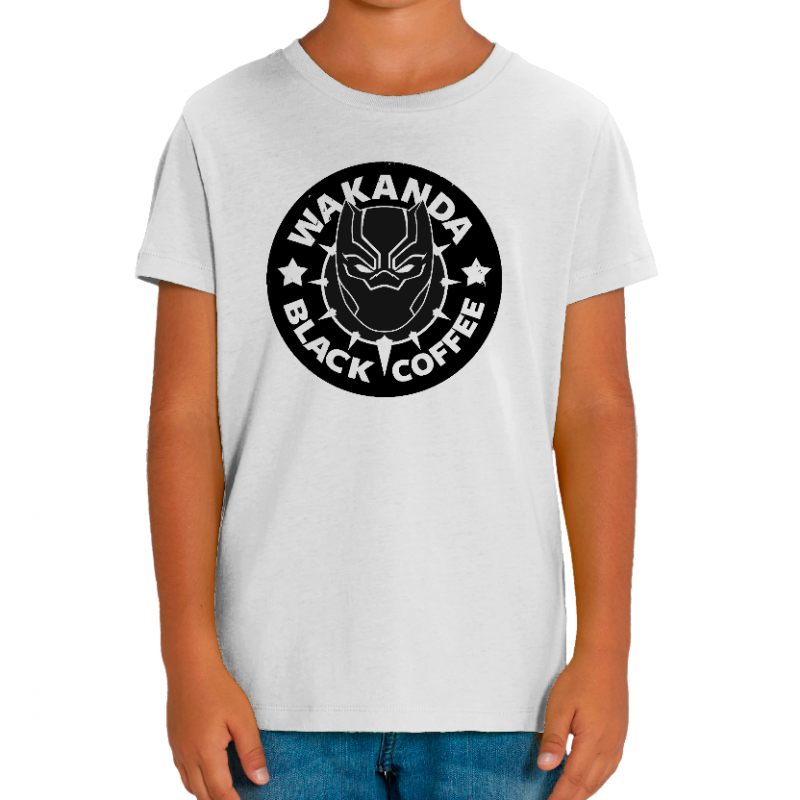T-SHIRT WAKANDA BLACK COFFEE ENFANT