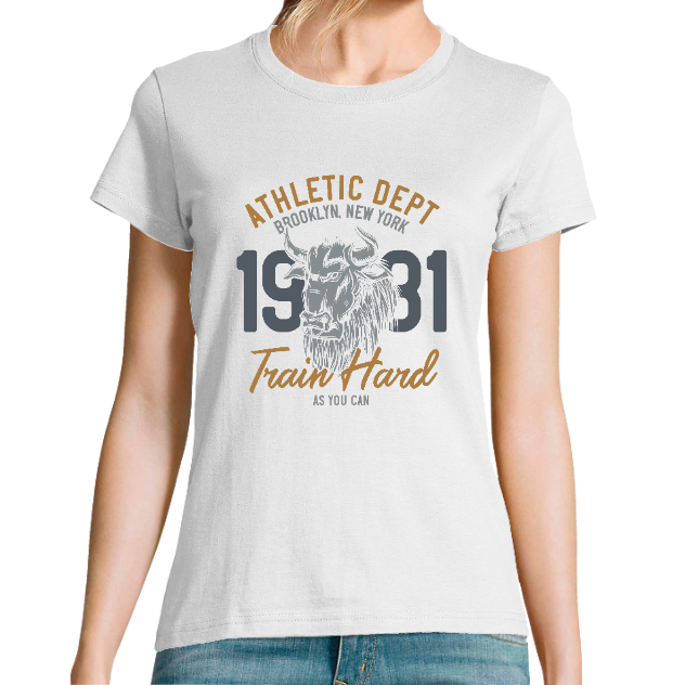 T-SHIRT ATHLETIC DEPT FEMME – T-shirt fitness sport lifestyle