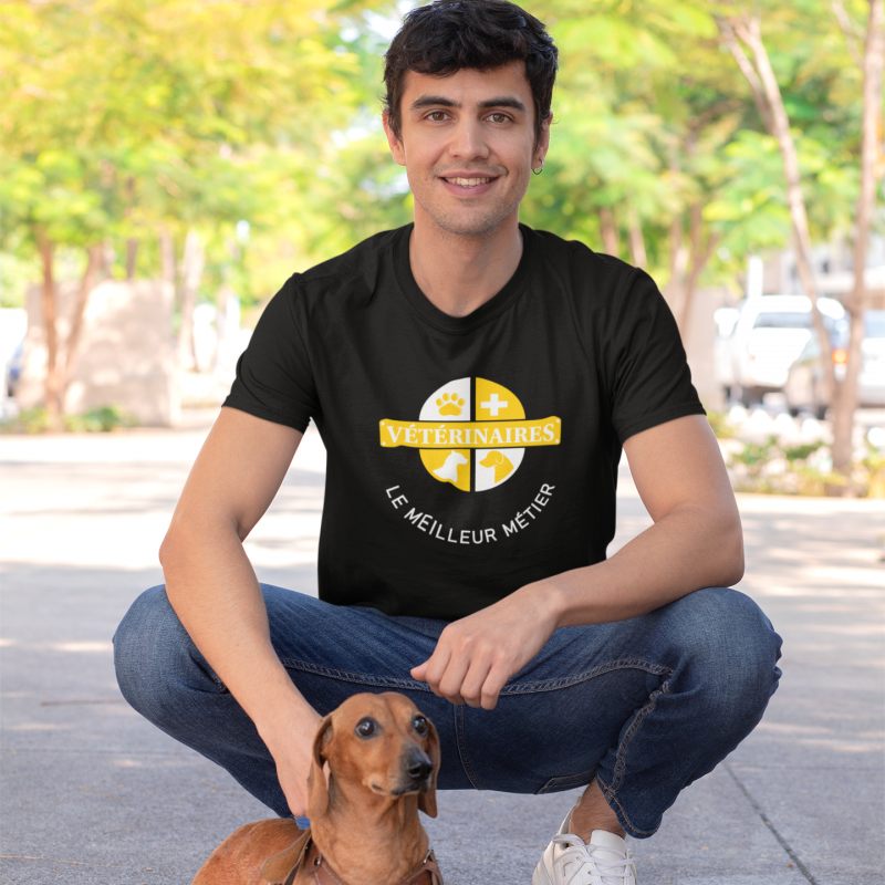 T-SHIRT VÉTÉRINAIRES LE MEILLEUR MÉTIER POUR HOMME