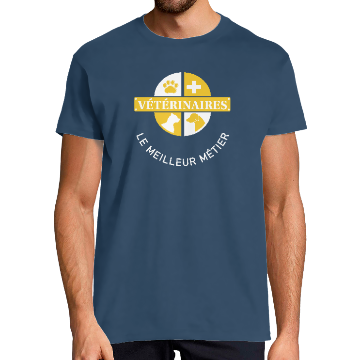 T-SHIRT VÉTÉRINAIRES LE MEILLEUR MÉTIER POUR HOMME