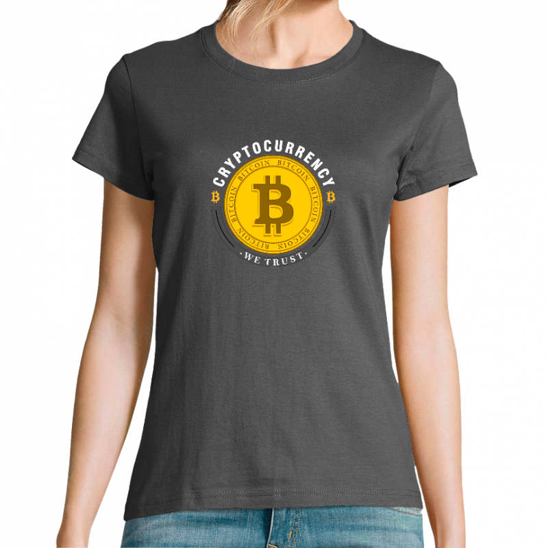 T-SHIRT BITCOIN WE TRUST FEMME