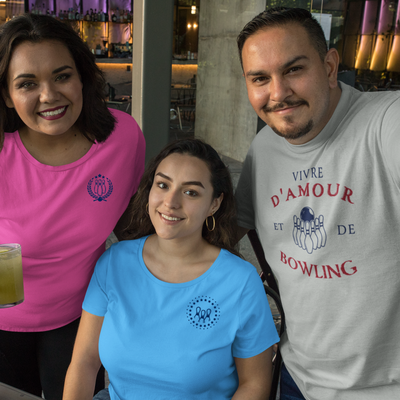 T-SHIRT VIVRE D'AMOUR ET DE BOWLING POUR HOMME
