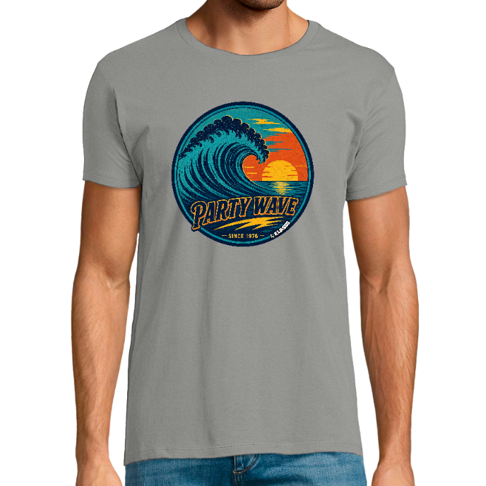 T-shirt Homme col rond REGENT FIT KLASSS "PARTY WAVE BACK"