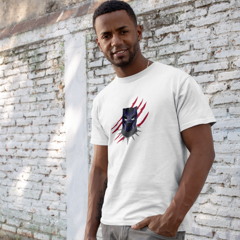 T-SHIRT BLACK PANTHER HOMME