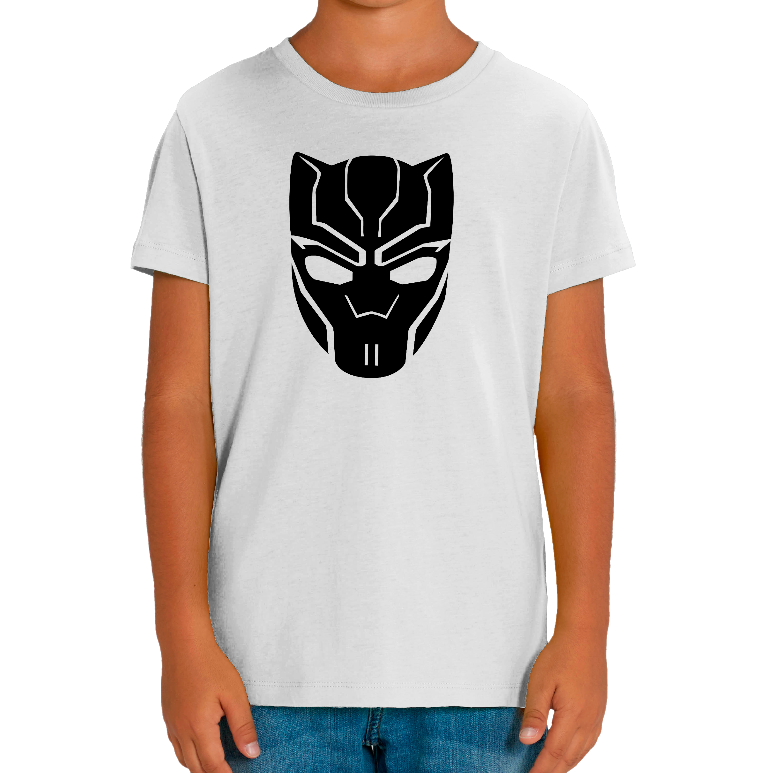 T-SHIRT BLACK PANTHER MASK ENFANT