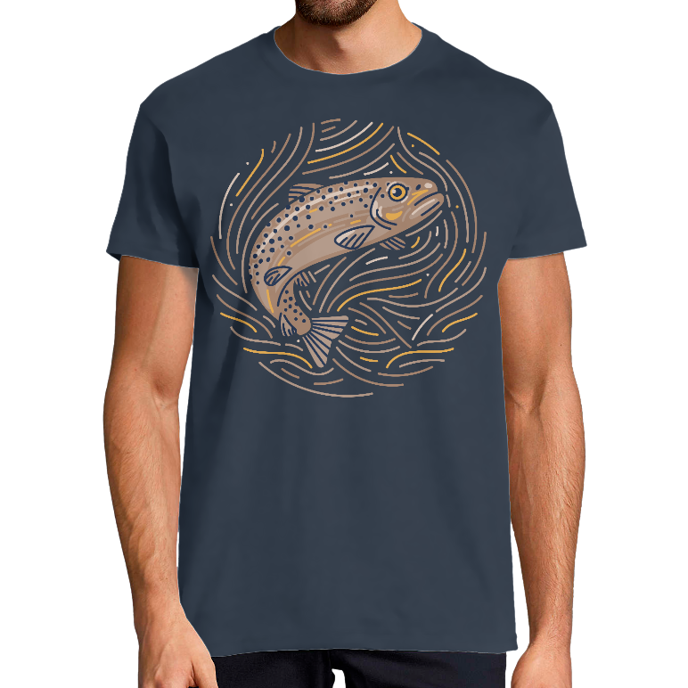 Face T-SHIRT HOMME -  AMERICAN NATIVE SALMON